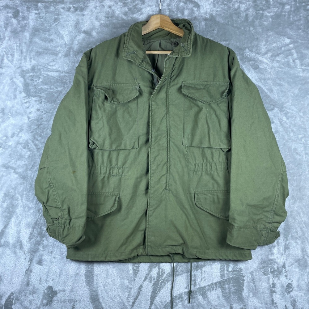 Vintage Winfield Mfg Co Field Jacket Mens Small Short Green M-65 Military OG-107